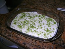 Creme com mousse de limão