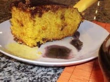 Bolo de cenoura, laranja, iogurte, aveia e mel