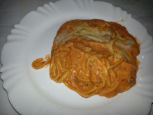 Macarrão com carne moída