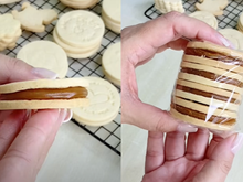 Esse biscoito amanteigado com recheio foi sucesso ano passado e vou fazer nessa Páscoa de novo: pode decorar como quiser, derrete na boca