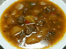 Sopa de mandioca deliciosa