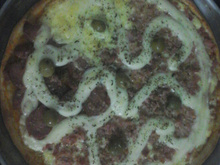Massa de pizza de pizzaria