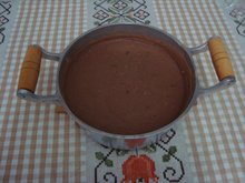 Creme de feijão delicioso