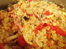 Paella prática e delícia