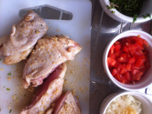 Frango moreninho cozido