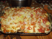 Lasanha de berinjela no micro-ondas