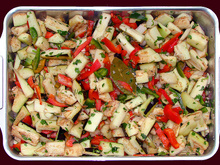 Salada de berinjela no forno