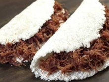 Tapioca com carne de sol