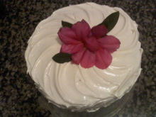 Bolo de maracujá com marshmallow