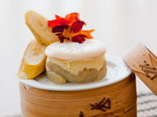 Doce de banana com creme