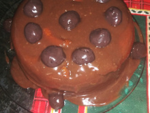 Bolo de cenoura com brigadeiro