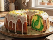 Todo mundo perguntou a receita desse bolo verde e amarelo que fiz para assistir ao jogo do Brasil