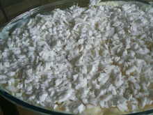 Pavê de abacaxi com bolo