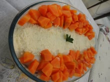 Escondidinho de carne seca com queijo