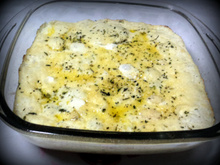 Batata gratinada ao creme de castanha-do-pará