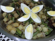 Salada de vagem com bacon
