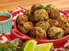 Bolinho de bacalhau fake na airfryer