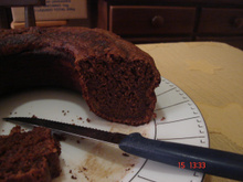 Bolo de chocolate e maçã light