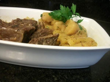 Costela com mandioca