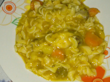 Sopa de legumes com frango