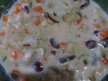Salada de frutas cremosa
