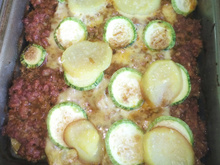 Abobrinha com carne moída no forno