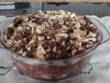 Pavê de chocolate branco e preto