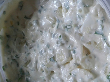 Salada de  maionese com mandioca