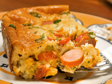 Torta de salsicha de liquidificador