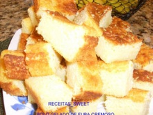 Bolo gelado de fubá cremoso