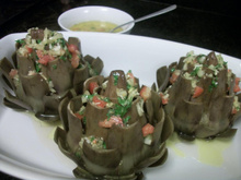 Alcachofra com molho