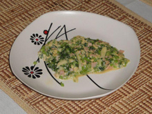 Omelete de folhas de nabo