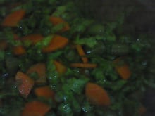 Salada simples com vagem