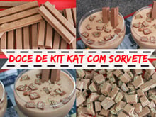 Doce de Kit Kat com sorvete