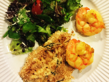 Peixe com gergelim grelhado