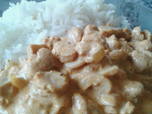 Estrogonofe vegetariano - proteína vegetal