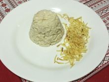 Risoto de frango com requeijão