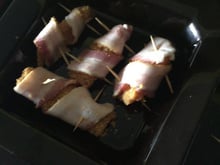 Tirinhas de frango com bacon