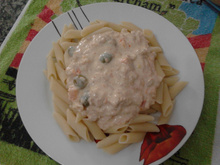 Macarrão ao molho de atum - rápido e saboroso