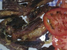 Carne de sol assada ao leite