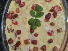 Macarrão com molho de batatas