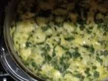 Omelete de forno com espinafre