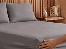Jogo de lençol queen de 400 fios com 42% de desconto para renovar a roupa de cama