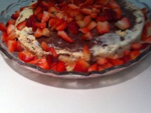 Torta de suspiro e sorvete