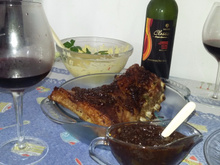 Costela de porco ao molho barbecue