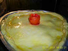 Torta de frango com massa de pão