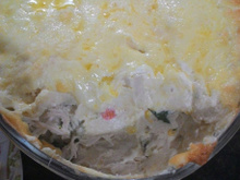 Torta de pão de forma quente