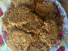 Cookies de banana e aveia