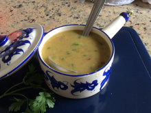 Sopa de ervilhas cremosa