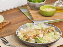 Salada verde com frango